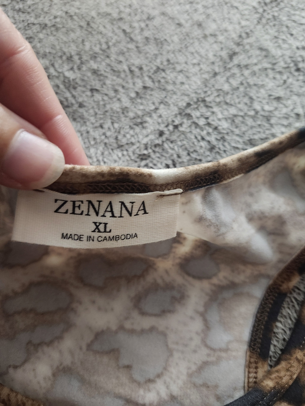 Hard To Find! Brand New! Zenana Outfitters Leopard Print Tank One-Piece Bodysuit - Picture 3 of 3